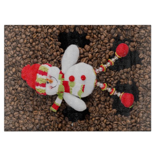 Weihnachtsschneedekoration Schneidebrett (Vorderseite)