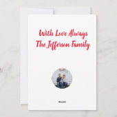 Weihnachtsschneedorf mit Weihnachtsbaum Feiertagskarte (Rückseite)