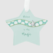 Weihnachtsschneefahrer Grandson glaubt Ornament (Rückseite)