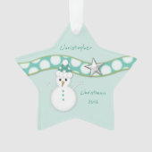 Weihnachtsschneefahrer Grandson glaubt Ornament (Vorderseite)