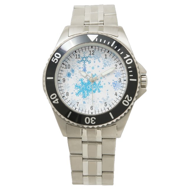 Weihnachtsschneefall Armbanduhr (Vorderseite)