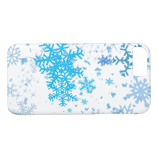 Weihnachtsschneefall Case-Mate iPhone Hülle (Rückseite (Horizontal))