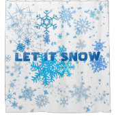 Weihnachtsschneefall Duschvorhang (Vorderseite)