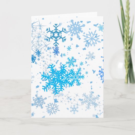 Weihnachtsschneefall Feiertagskarte (Vorderseite)