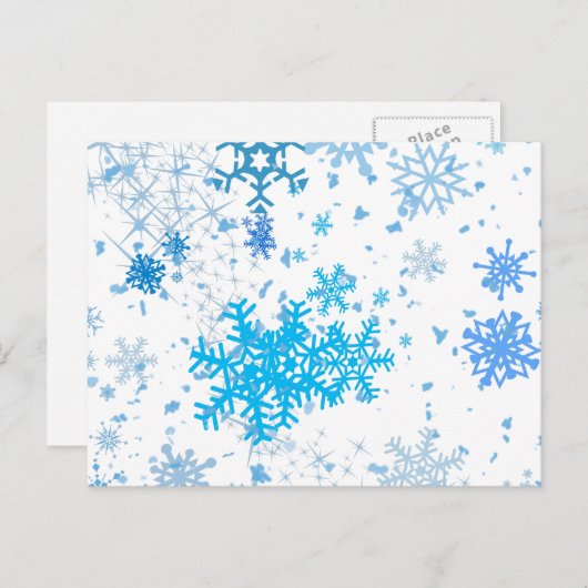 Weihnachtsschneefall Feiertagspostkarte (Vorne/Hinten)