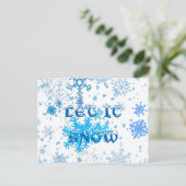 Weihnachtsschneefall Feiertagspostkarte (Stehend Vorderseite)