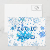 Weihnachtsschneefall Feiertagspostkarte (Vorne/Hinten)