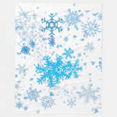 Weihnachtsschneefall Fleecedecke (Vorderseite)