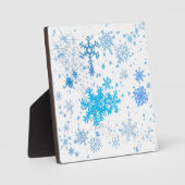 Weihnachtsschneefall Fotoplatte (Vorderseite)