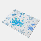 Weihnachtsschneefall Fußmatte (Schrägansicht)