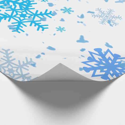 Weihnachtsschneefall Geschenkpapier (Ecke)