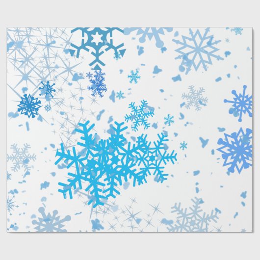 Weihnachtsschneefall Geschenkpapier (Flach)