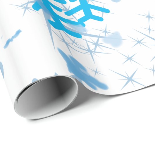 Weihnachtsschneefall Geschenkpapier (Rolleneckpunkt)