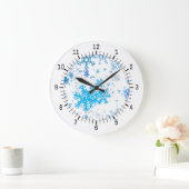 Weihnachtsschneefall Große Wanduhr (Zuhause)