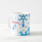 Weihnachtsschneefall Kaffeetasse (Vorderseite Links)