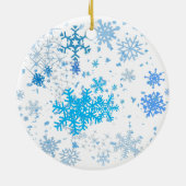 Weihnachtsschneefall Keramik Ornament (Hinten)