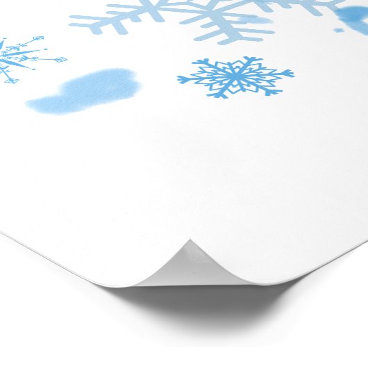 Weihnachtsschneefall Poster (Ecke)