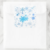 Weihnachtsschneefall Quadratischer Aufkleber (Tasche)