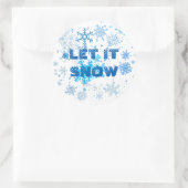 Weihnachtsschneefall Runder Aufkleber (Tasche)