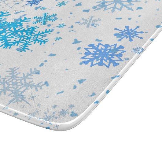 Weihnachtsschneefall Schneidebrett (Ecke)