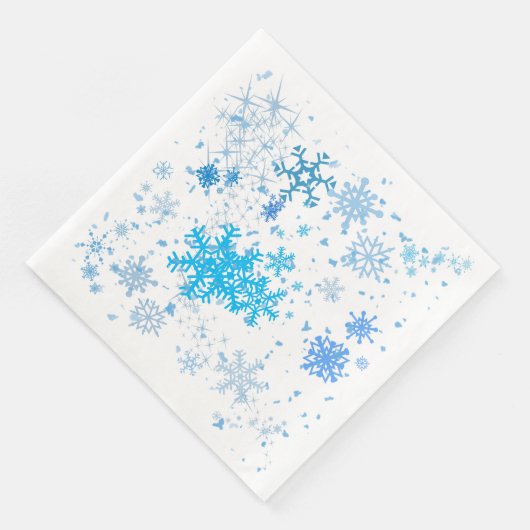 Weihnachtsschneefall Serviette (Ecke)