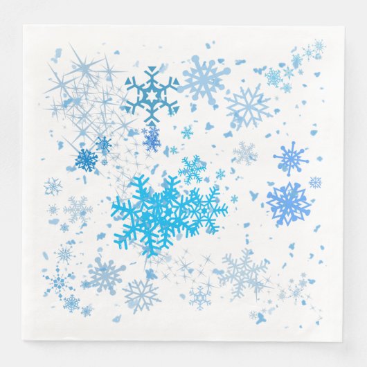 Weihnachtsschneefall Serviette (Vorderseite)