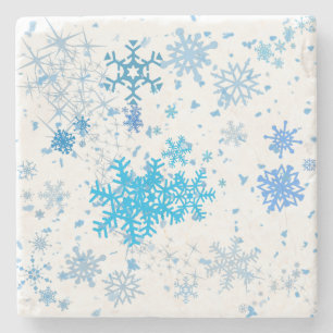 Weihnachtsschneefall Steinuntersetzer