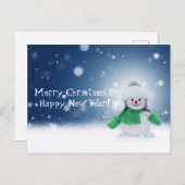 Weihnachtsschneeferienpostkarte Feiertagspostkarte (Vorne/Hinten)