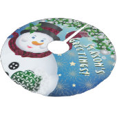 Weihnachtsschneefest Polyester Weihnachtsbaumdecke (Schrägansicht)