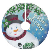 Weihnachtsschneefest Polyester Weihnachtsbaumdecke (Vorderseite)