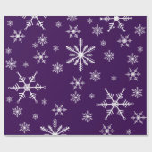 Weihnachtsschneeflocke auf Lila Geschenkpapier (Flach)