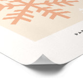 Weihnachtsschneeflocke Beige Poster (Ecke)