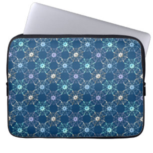 Weihnachtsschneeflocke-Feiertagsmuster Laptopschutzhülle