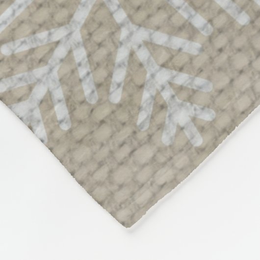 Weihnachtsschneeflocke Fleece Blanket (Ecke)
