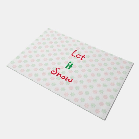 Weihnachtsschneeflocke Fußmatte (Schrägansicht)