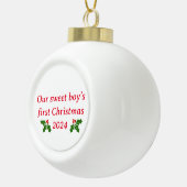 Weihnachtsschneeflocke Gerahmter Ornament (Rechts)