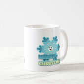 Weihnachtsschneeflocke Kaffeetasse (VorderseiteRechts)