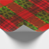 Weihnachtsschneeflocke Kariert | Schleifpapier Geschenkpapier (Ecke)