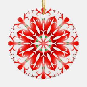 Weihnachtsschneeflocke Keramik Ornament