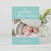 Weihnachtsschneeflocke | Light Blue Feiertagskarte (Stehend Vorderseite)