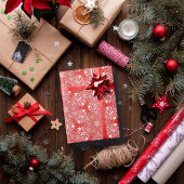 Weihnachtsschneeflocke Luxuspattern Rot Geschenkpapier