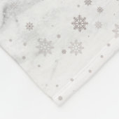Weihnachtsschneeflocke Marmor Fleece Blanket (Ecke)