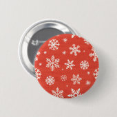 Weihnachtsschneeflocke-Muster Button (Vorne & Hinten)