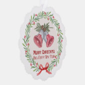 Weihnachtsschneeflocke, Papierschmuck Ornament Karte (Rechts)