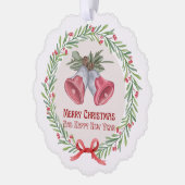 Weihnachtsschneeflocke, Papierschmuck Ornament Karte (Links)