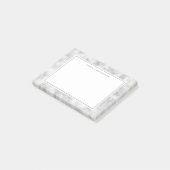 Weihnachtsschneeflocke Personalisierter Name Post-it Klebezettel (angewinkelt)