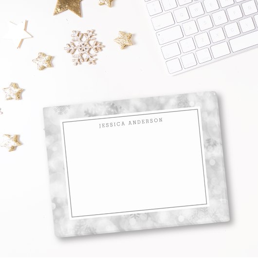 Weihnachtsschneeflocke Personalisierter Name Post-it Klebezettel