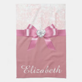 Weihnachtsschneeflocke Rosa Glossarmatur und Diama Geschirrtuch (Vertikal)