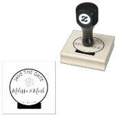 Weihnachtsschneeflocke Save the Date Gummistempel (Stempel)