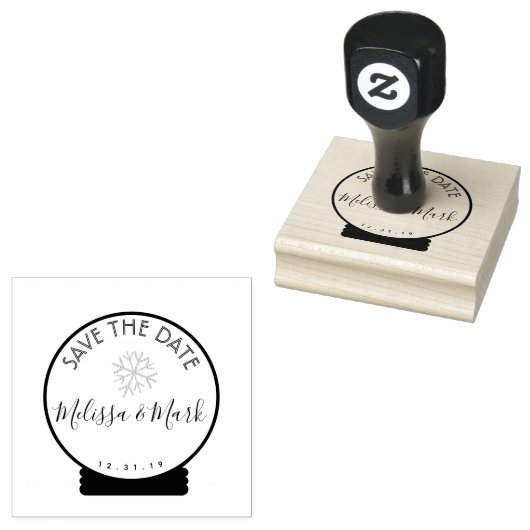 Weihnachtsschneeflocke Save the Date Gummistempel (Stempel)